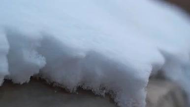 冬天寒冷白色雪实拍视频的预览图